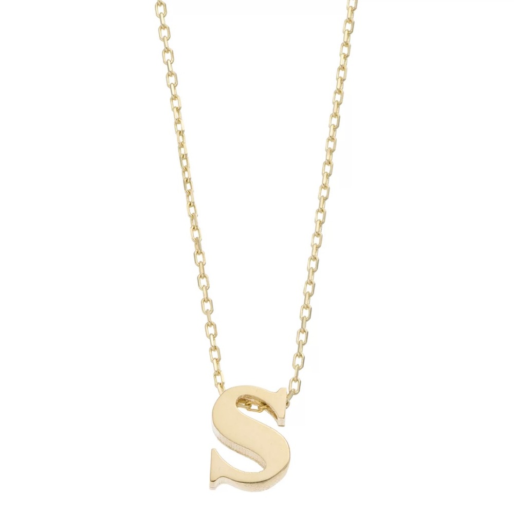 NEW “S” Initial 14K Gold Plated Necklace